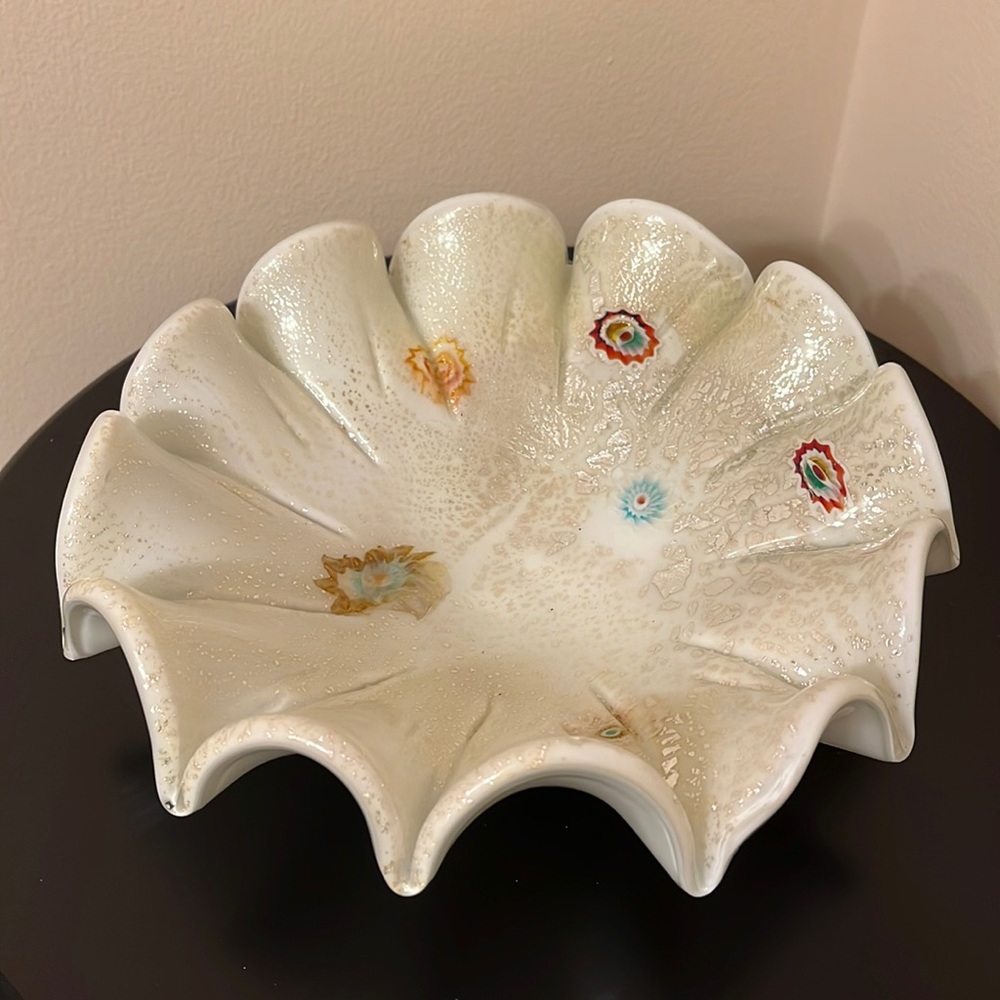 Art Glass Bowl with Millefiori